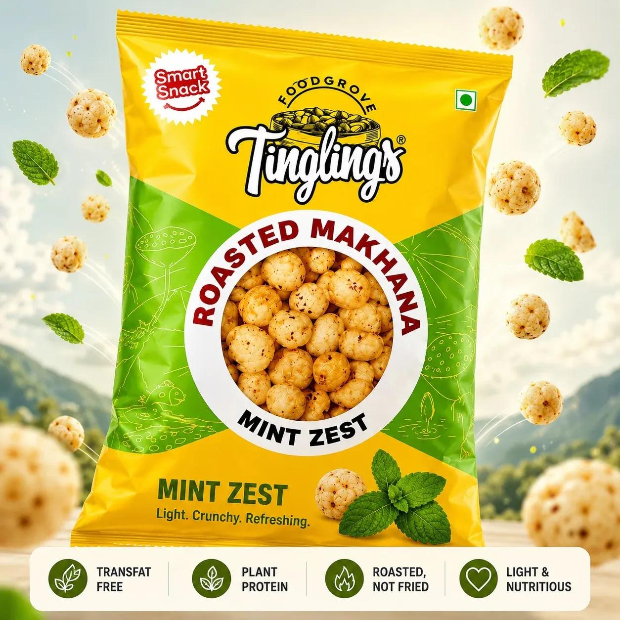 Mint Zest Roasted Makhana In single Use Pack
